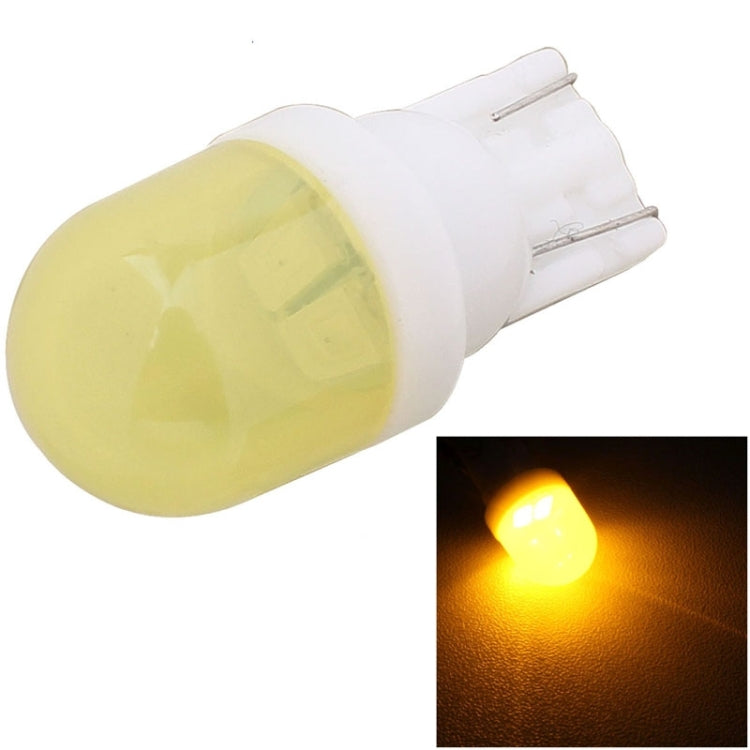 10 PCS T10 1W 80LM Ceramic 2 LED SMD 5630 Car Clearance Lights Lamp, DC 12V, 5630-2smd, 2 LED SMD 5630, T10+1W 80LM/Yellow Light