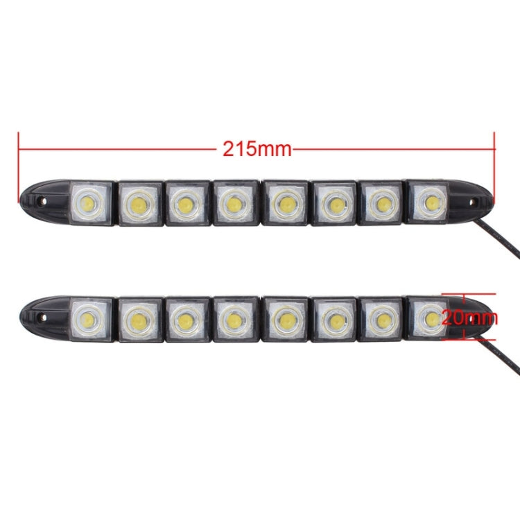 2 PCS 4W 8 LED SMD 5050 Flexible Snake LED Car Daytime Running Lights, DC 12V, 4W