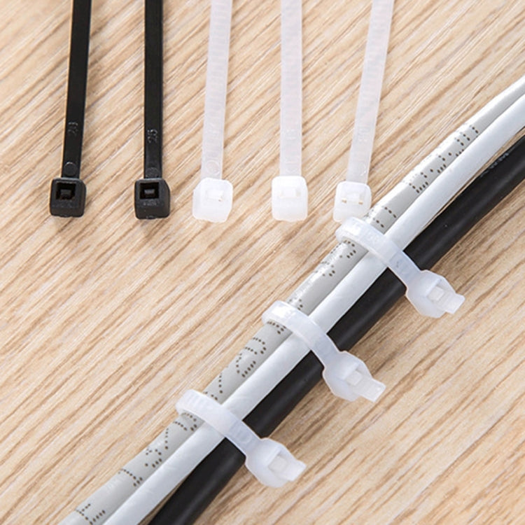 500 PCS 3 x 150mm Self-Locking Nylon Cable Wire Zip Ties, 3mm x 150mm White