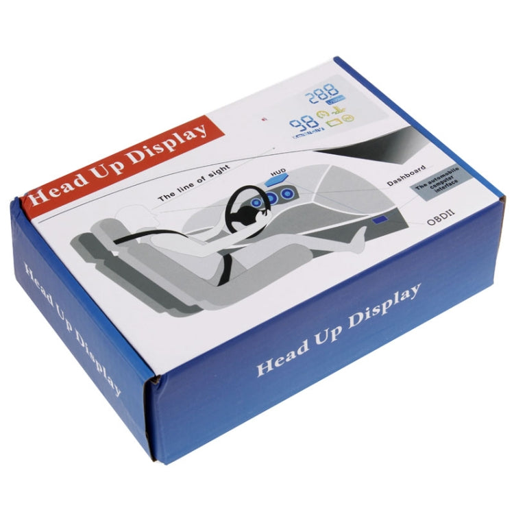 W02 5.5 inch Car OBDII HUD Fuel Consumption Warning System Vehicle-mounted Head Up Display Projector with LED, W02