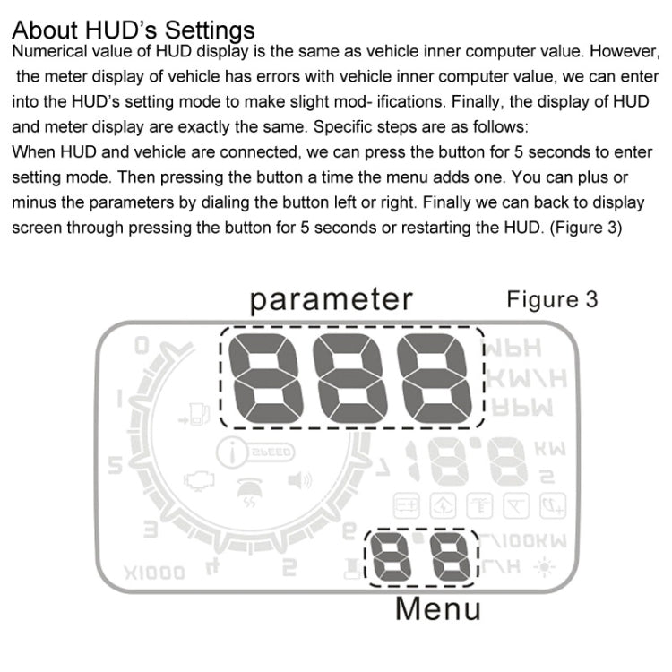 W02 5.5 inch Car OBDII HUD Fuel Consumption Warning System Vehicle-mounted Head Up Display Projector with LED, W02