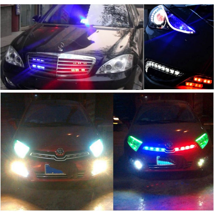 2 PCS 6 inch 6 LED 2 x 18W Car Flash Warning Light Yellow Change White Waterproof Emergency Light, DC 12V, Yellow Change White