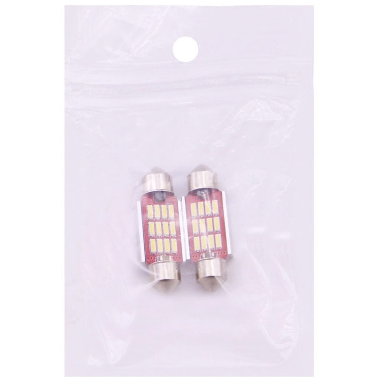 2 PCS 36mm 3.5W 180LM White Light 12 LED SMD 4014 CANBUS License Plate Reading Lights Car Light Bulb, 3.5W 36mm