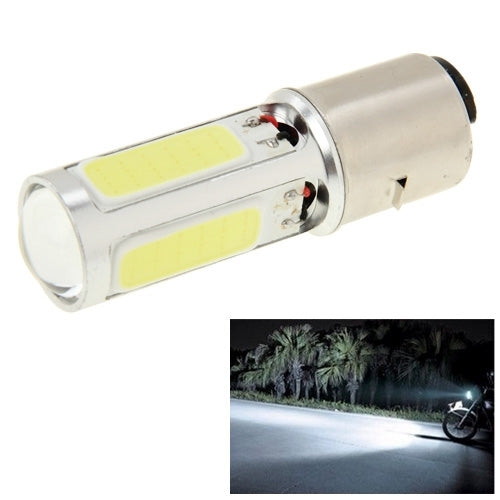 BA20D 6W White 250LM 5 LED COB Car Stop Brake Light Front Rear Turn Signal Lights for Motorcycle / Vehicles, DC 12V, 6W 250LM