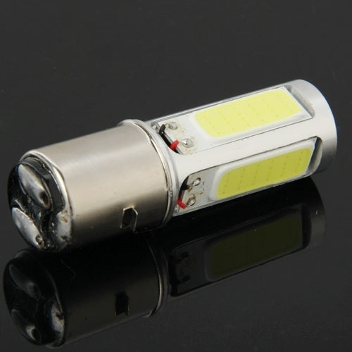 BA20D 6W White 250LM 5 LED COB Car Stop Brake Light Front Rear Turn Signal Lights for Motorcycle / Vehicles, DC 12V, 6W 250LM
