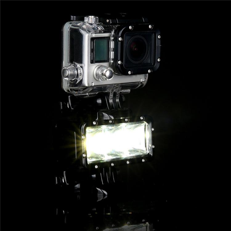 مصباح فيديو SupTig 30M مقاوم للماء 300LM لكاميرات GoPro وInsta360 وDJI وغيرها من كاميرات الحركة، مصباح فيديو