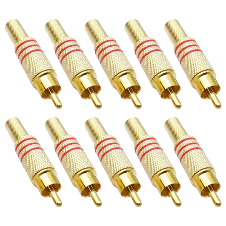 موصل مقبس RCA مقاس 3.5 مم JL0924 (10 قطع في عبوة واحدة، السعر لـ 10 قطع)، JL0924 RCA مقاس 3.5 مم (أحمر)