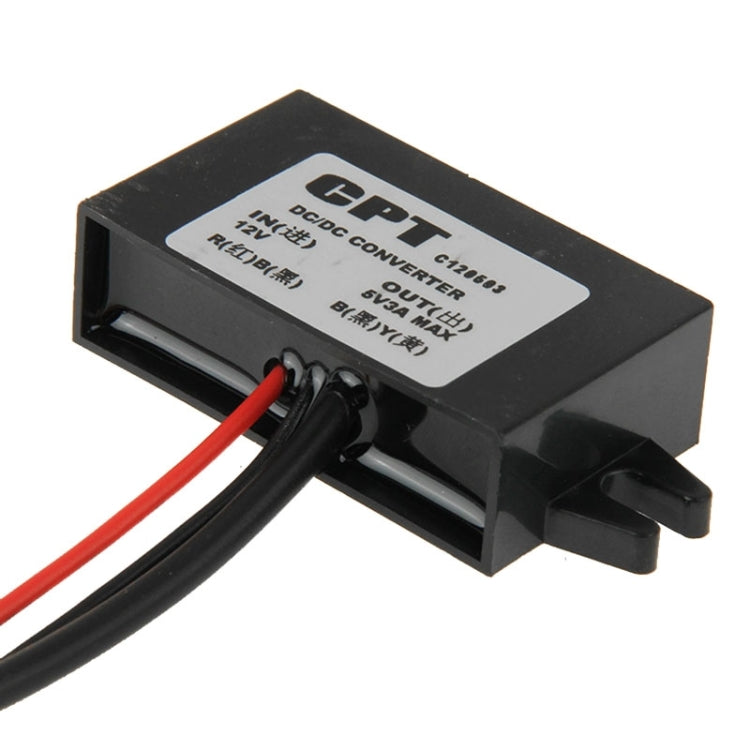 12V To 5V USB Car Power Charger Adapter Step Down Module DC-DC Converter for GPS / Vehicle Recorder, Car Power Charger Adapter
