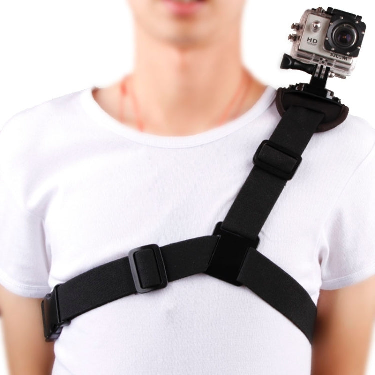 حزام صدر رياضي خاص دوار 360 درجة، حزام كتف واحد، مناسب لكاميرات GoPro وInsta360 وDJI وغيرها من كاميرات الحركة، حزام كتف واحد