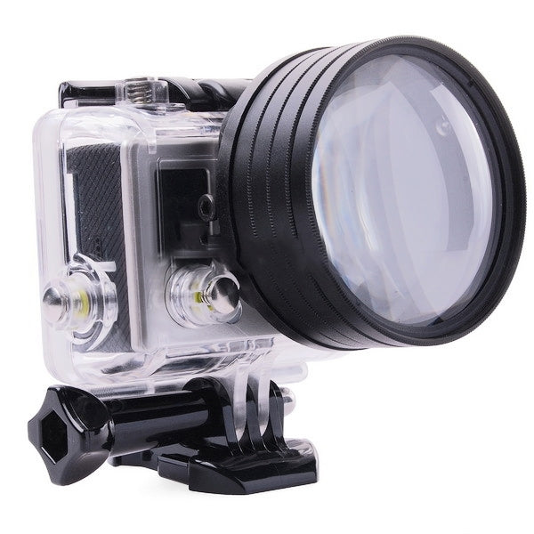 فلتر عدسة ماكرو 6 في 1 58 مم + حلقة محول فلتر لكاميرا GoPro HERO3، 6 في 1 58 مم