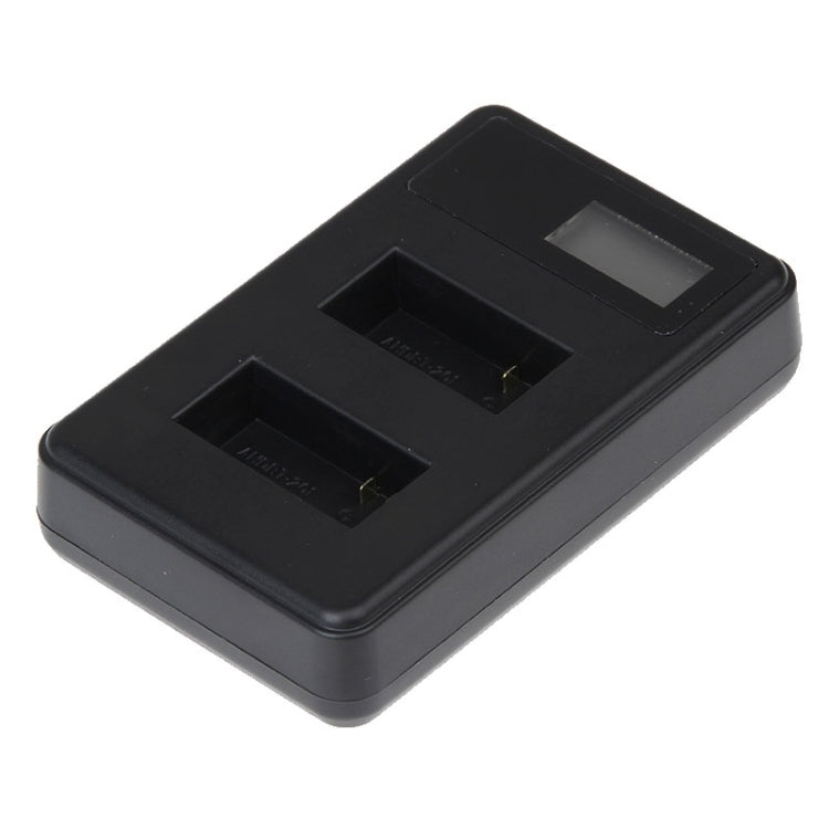 شاحن بطاريتين بشاشة LCD GP158-B لكاميرات GoPro HERO3+/3 (AHDBT-301، AHDBT-302)، يعرض سعة الشحن، لكاميرات GoPro HERO3+/3