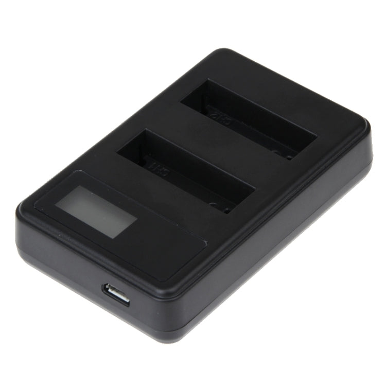 شاحن بطاريتين بشاشة LCD لكاميرا GoPro HERO4 (AHDBT-401)، يعرض سعة الشحن (GP258-C)، لكاميرا GoPro HERO4