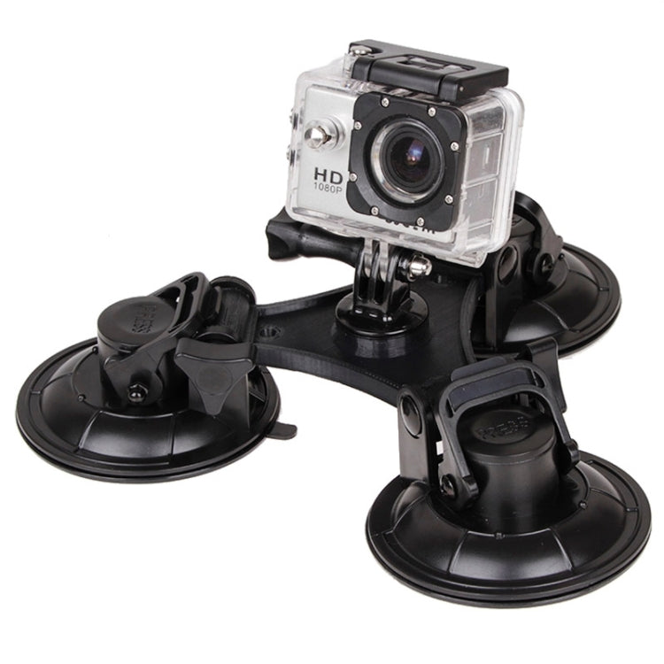 حامل XM70-B ذو قاعدة شفط مثلثة الاتجاه مع مفك براغي سداسي لكاميرات GoPro وInsta360 وDJI وغيرها من كاميرات الحركة، لكاميرات GoPro HERO9 XM70-B