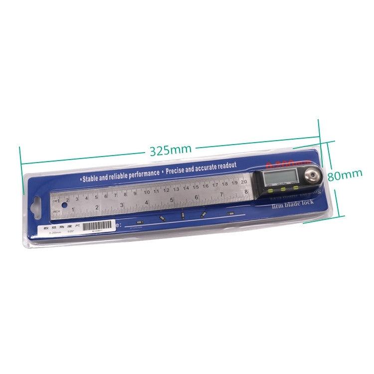 300mm 2-in1 Digital Angle Finder Meter Protractor Goniometer Ruler, 300mm Ruler
