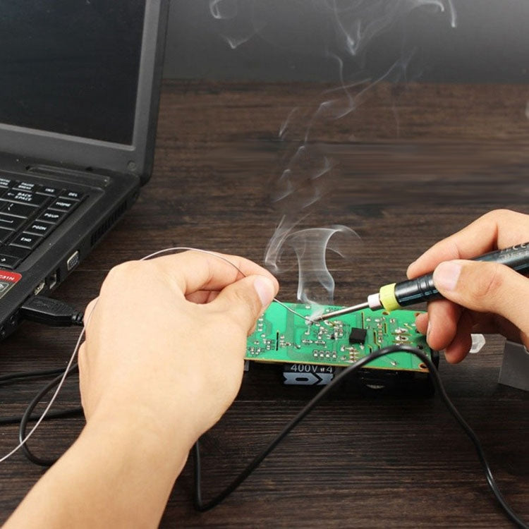 قلم لحام محمول يعمل بمنفذ USB بقوة 5 فولت 8 واط مع رأس طويل العمر + غطاء واقٍ بمفتاح لمس وإيقاف تشغيل تلقائي لمدة 25 ثانية، ZD-20U