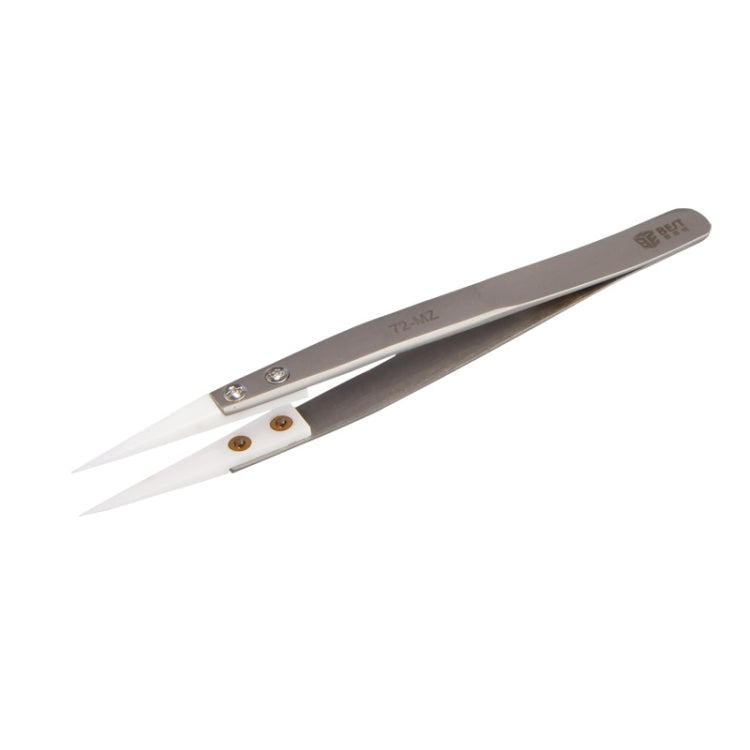 BEST BST-72-MZ 302 Stainless Steel High Temperature Resistance Ceramic Tip Tweezers, BST-72-MZ