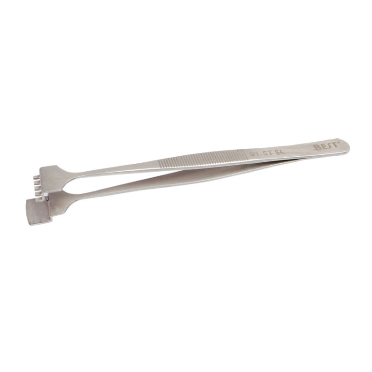 BEST BST-91-5T SA Professional Stainless Steel Wafer Tweezers for Silicon Wafer, BST-91-5T