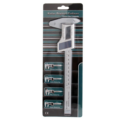 150mm solar LCD Digital Vernier Caliper / Micrometer, Carbon Fiber Composite, 150mm Solar Caliper