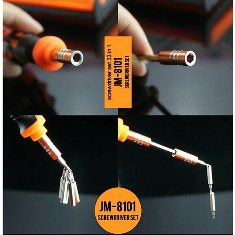 JAKEMY JM-8101 33 in 1 Screwdriver Bit Set with Tweezers & Extension Bar