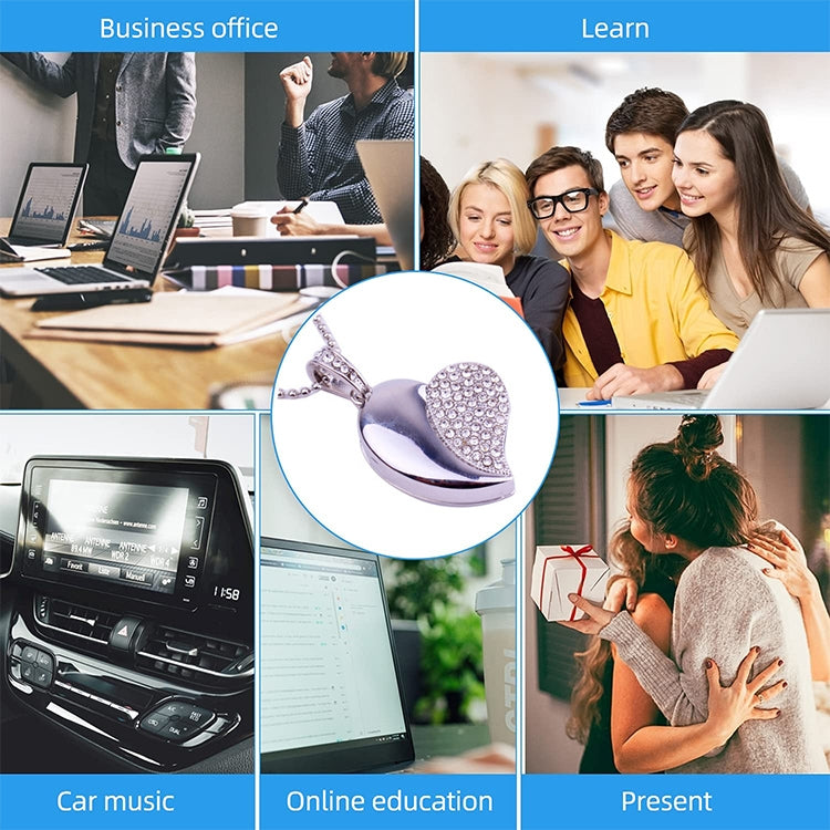 قرص فلاش USB من الفضة على شكل قلب مرصع بالألماس، هدية خاصة لعيد الحب، 2 جيجابايت، 4 جيجابايت، 8 جيجابايت، 16 جيجابايت، 32 جيجابايت