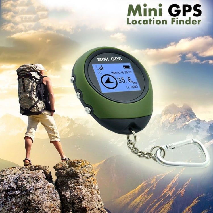 Keychain Handheld Mini GPS Navigation USB Rechargeable Location Finder Tracker for Outdoor Travel(Green), Keychain Tracker