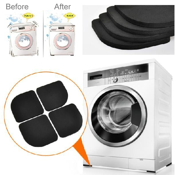 4 PCS Shockproof and Anti-slip Pad Mute Cotton for Washing Machine, Anti-slip Pad Mute Cotton