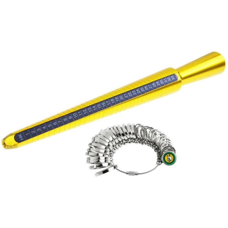Metal Titanium Ring Sizer Mandrel Finger Sizing Stick, HK Size: 1-33, E