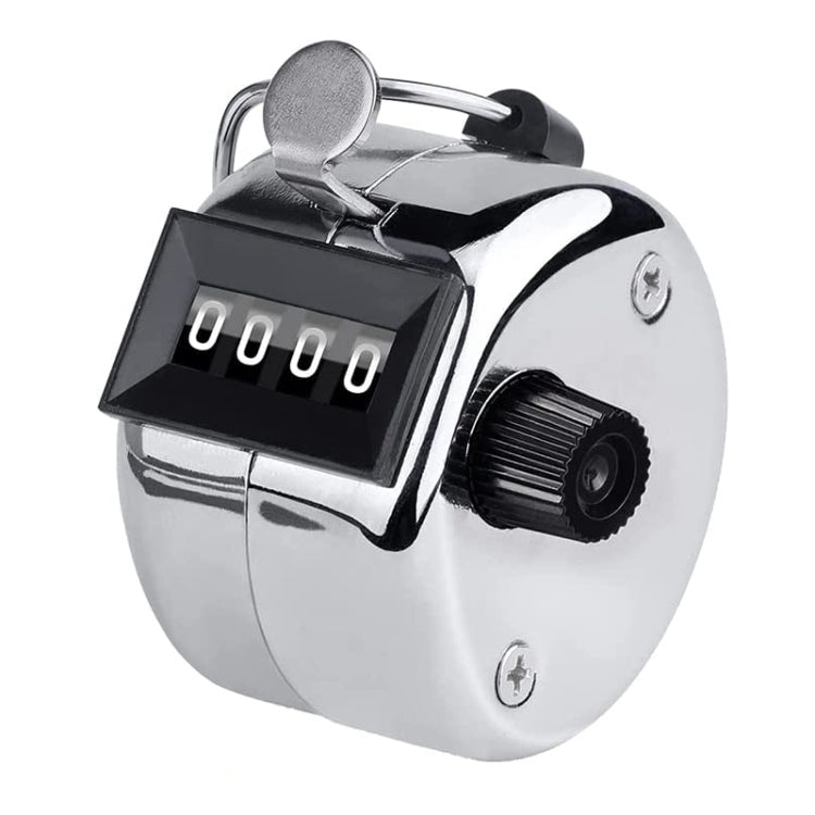 Retro Style 0.8 inch 4-digit Screen Mechanical Manual Metal Counter, Manual Metal Counter