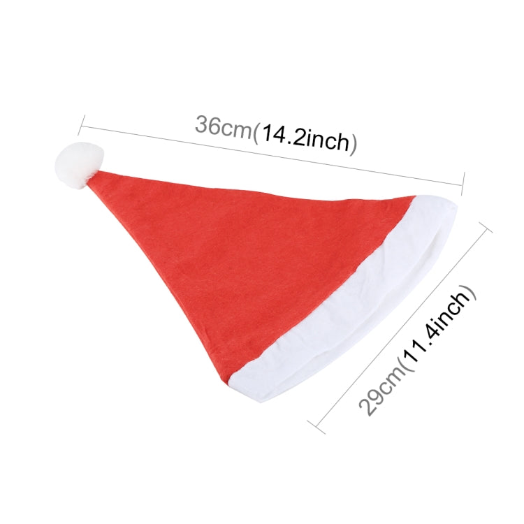 2 PCS Embroidered Christmas Party Santa Hat Non-woven Christmas Hat, Size: 36cm x 29cm, Size: 36cm x 29cm