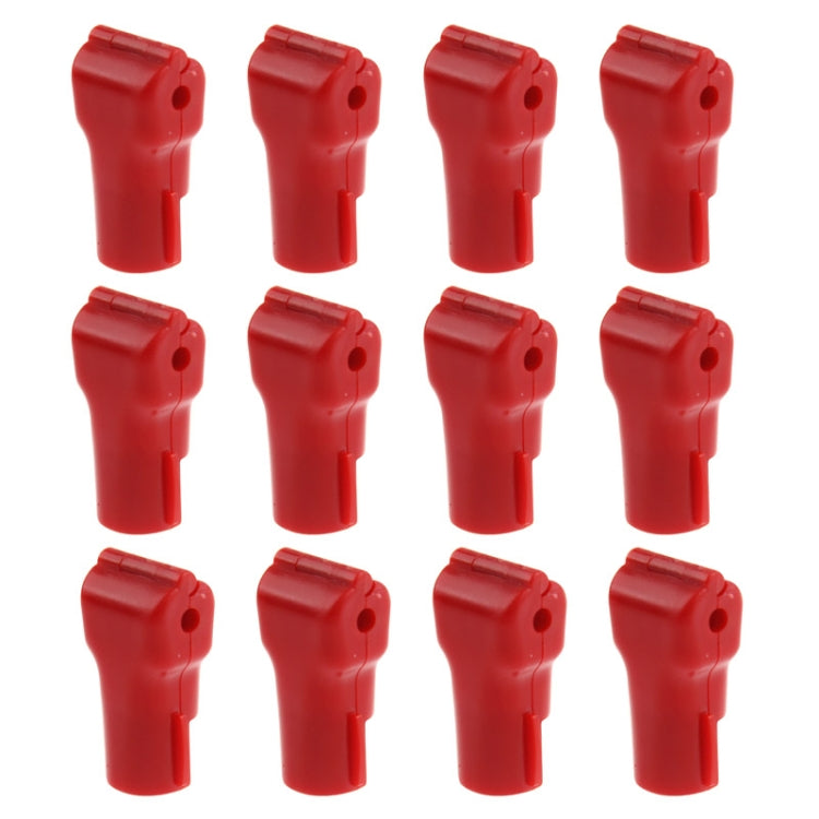 12 PCS Red ABS Display Hook / Security Lock Hook, 6.0mm Lock Hook Red, 5.0mm Lock Hook Red