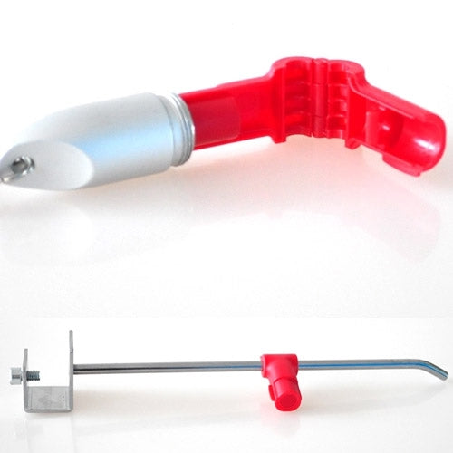 12 PCS Red ABS Display Hook / Security Lock Hook, 6.0mm Lock Hook Red, 5.0mm Lock Hook Red