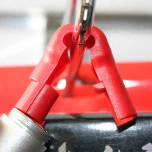 12 PCS Red ABS Display Hook / Security Lock Hook, 6.0mm Lock Hook Red, 5.0mm Lock Hook Red