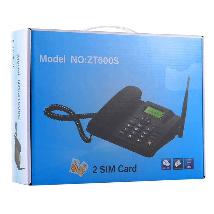 هاتف أعمال ZT600S لاسلكي ثابت بشاشة TFT مقاس 2.4 بوصة، رباعي النطاق: GSM 850/900/1800/1900 ميجا هرتز، ZT600S
