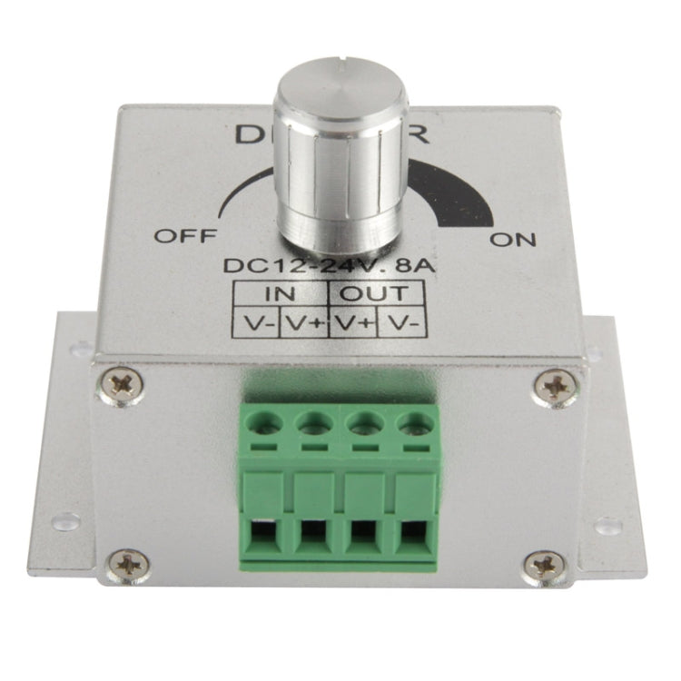 مفتاح تعتيم أحادي اللون من الألومنيوم، وحدة تحكم تعتيم LED لشريط الإضاءة DC12-24V، تيار الخرج: 8 أمبير