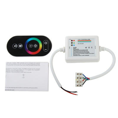 وحدة تحكم لاسلكية تعمل باللمس RGB LED، أقصى مسافة عمل: 30 مترًا