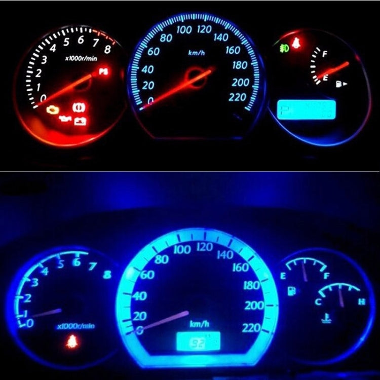 5 قطع T5 0.5 واط 20 لومن 1 ليد COB LED لمبة إضاءة لوحة القيادة للمركبات، تيار مستمر 12 فولت