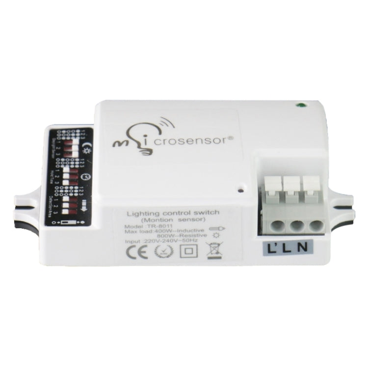 TR-8011 مستشعر التحكم في الإضاءة تيار متردد 220-240 فولت، مفتاح DIP للإضاءة التلقائية، نطاق الكشف: 10 أمتار