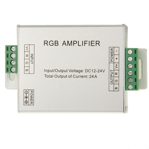مضخم RGB 24A لإضاءة LED، مدخل تيار مستمر 12 فولت - 24 فولت