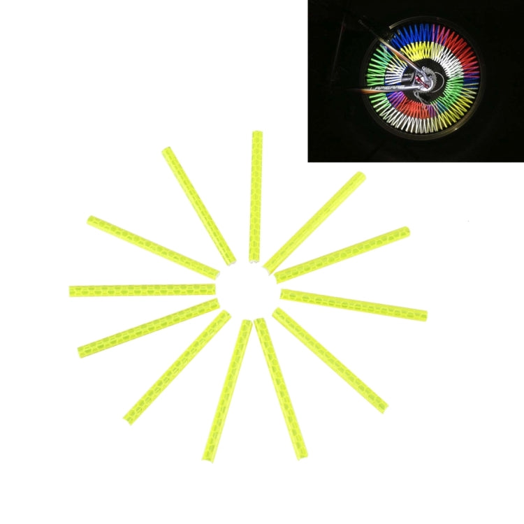 OQSPORT 12 PCS Bicycle Wheel Spoke Reflector Reflective Mount Clip Tube Warning Light Strip