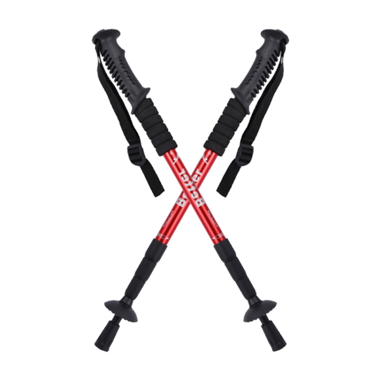 Folding Adjustable Crutch / Walking Stick with Compass, Height: 0.5-1.1m (Random Color Delivery)
