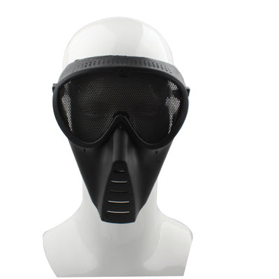 Plastic Full Face Guard Mask with Mesh Goggles for Outdoor Survival Airsoft Paintball Games, Face Guard