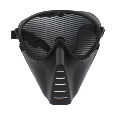 Plastic Full Face Guard Mask with Mesh Goggles for Outdoor Survival Airsoft Paintball Games, Face Guard