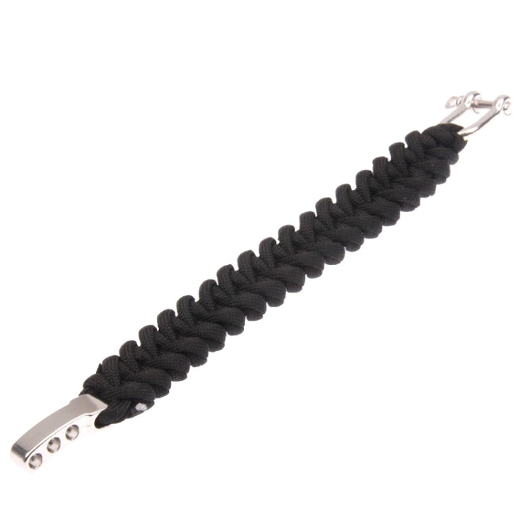 Multi-functional Nylon Braided Survival Bracelets with Adjustable Stainless Steel Shackle