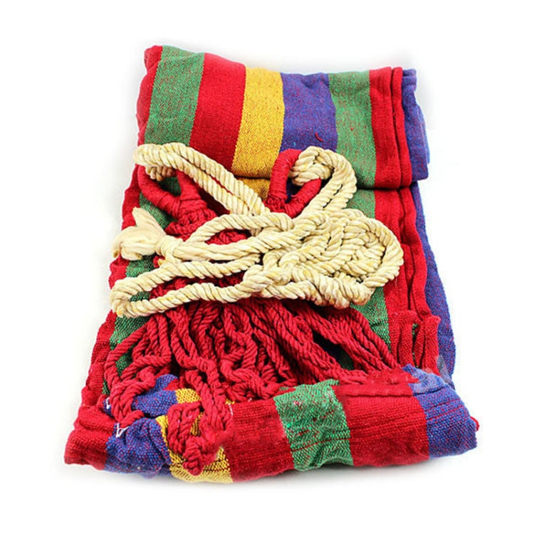 Strip Single Camping Outdoor Canvas Hammock, Size: 185cm x 80cm