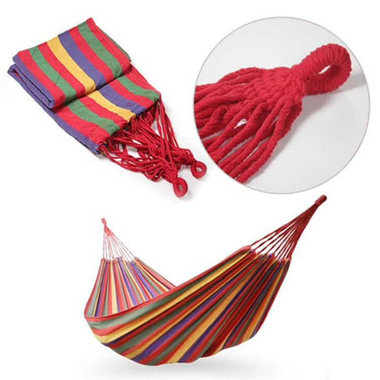 Strip Single Camping Outdoor Canvas Hammock, Size: 185cm x 80cm