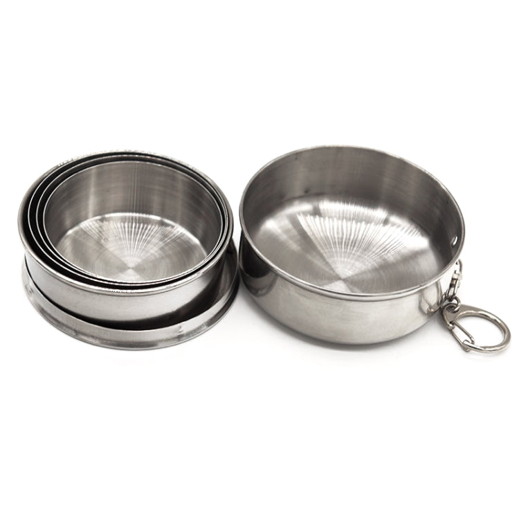 Stainless Steel Retractable Outdoor Cup Size: 85 x 72 x 72 mm (Big)