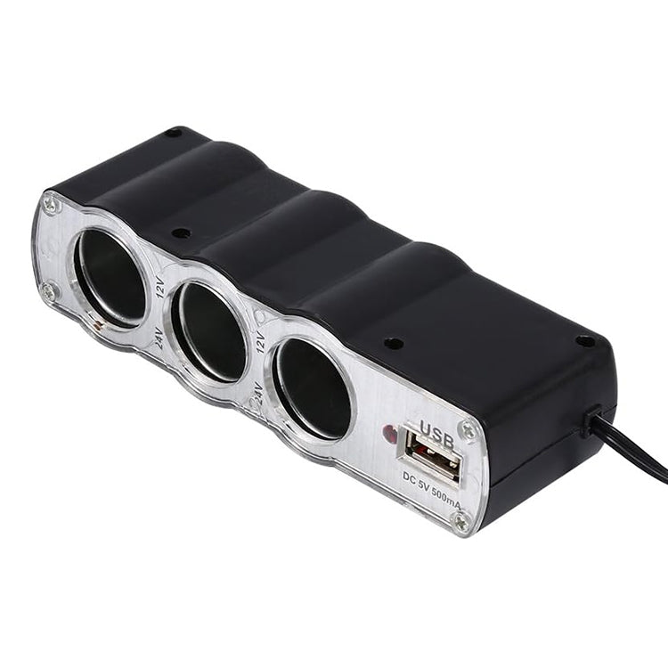 شاحن سيارة USB بمقبس ولاعة سجائر WF-0120، 12 فولت/24 فولت، بثلاثة منافذ، موزع، WF-0120