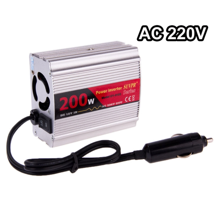 SUVPR DY-8103 200W DC 12V to AC Car Power Inverter with 500mA USB Port & Universal Power Socket, AC 110V, S-TC-1204A