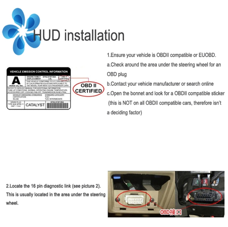 X5 HUD 3 inch Universal Multi Car Head Up Display with OBDII EOBD System, Light Sensors, Rotation Speed, Rotation Speed Unit, Unit Mark, Voltage, Water Temperature, Alarm mark, X5 HUD 3 inch