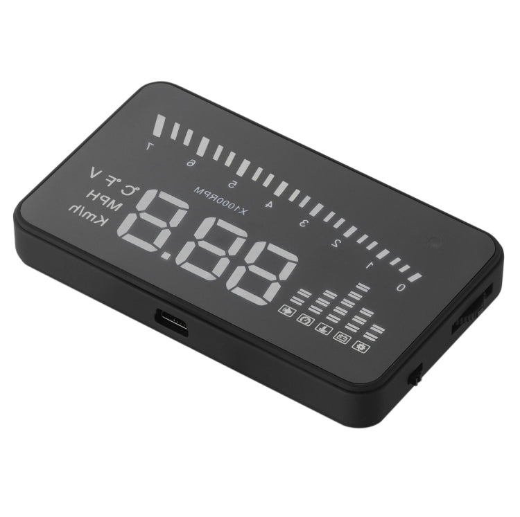 X5 HUD 3 inch Universal Multi Car Head Up Display with OBDII EOBD System, Light Sensors, Rotation Speed, Rotation Speed Unit, Unit Mark, Voltage, Water Temperature, Alarm mark, X5 HUD 3 inch